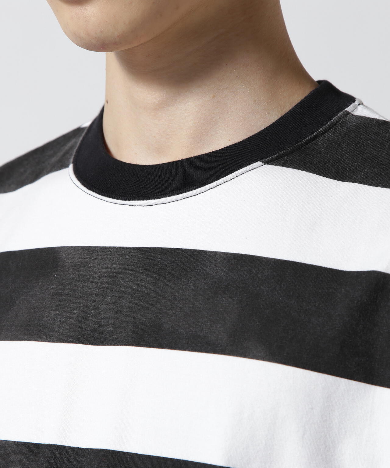 MINEDENIM(マインデニム)Hazy Bold Border T-SH