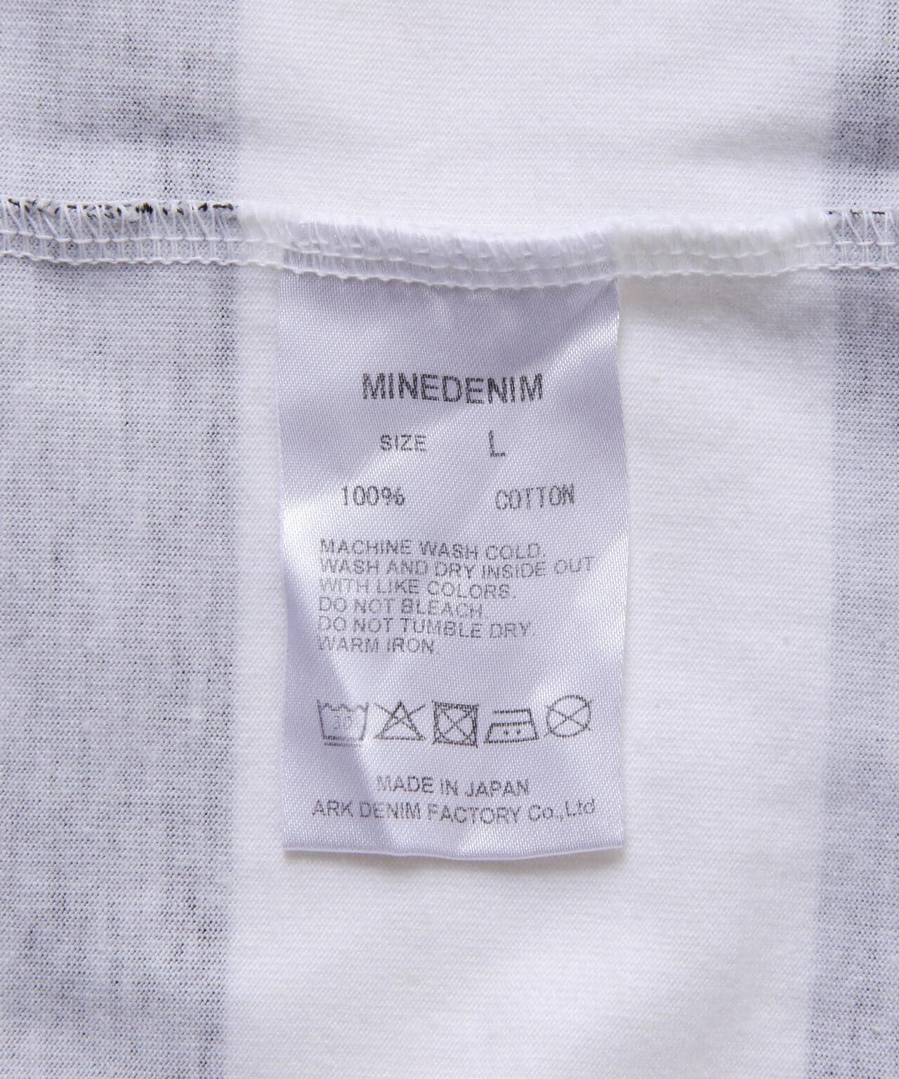 MINEDENIM(マインデニム)Hazy Bold Border T-SH