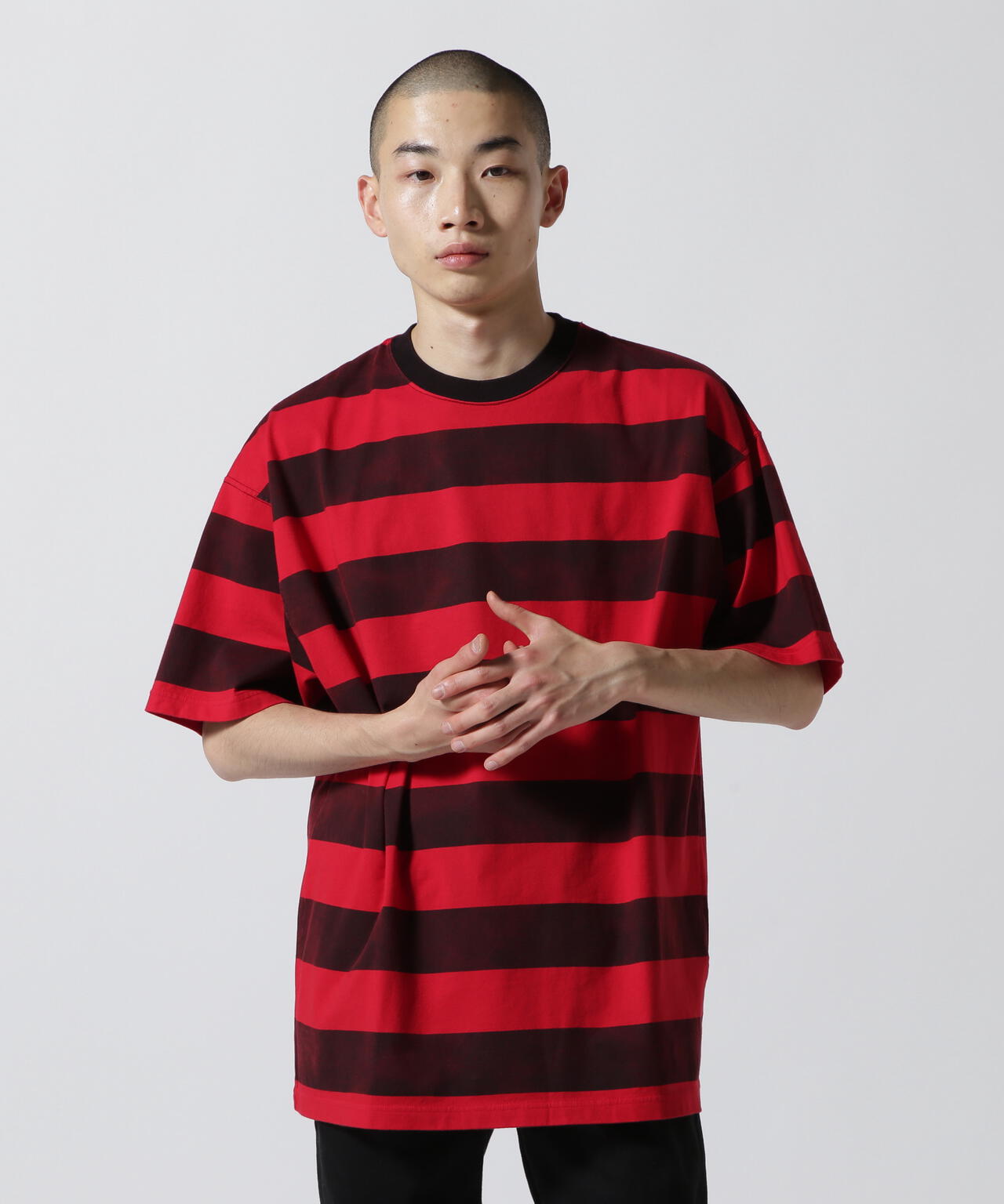 MINEDENIM(マインデニム)Hazy Bold Border T-SH