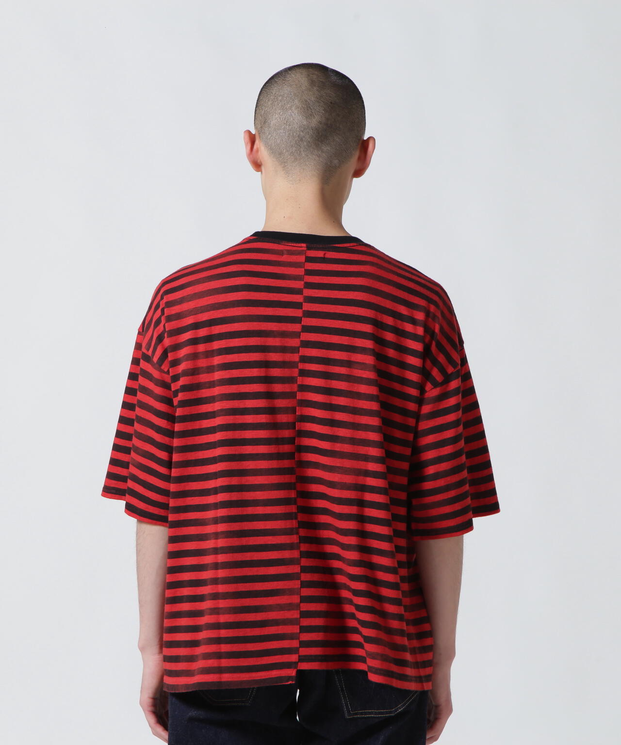 MINEDENIM(マインデニム)Hazy Border Uneven Loose T-SH