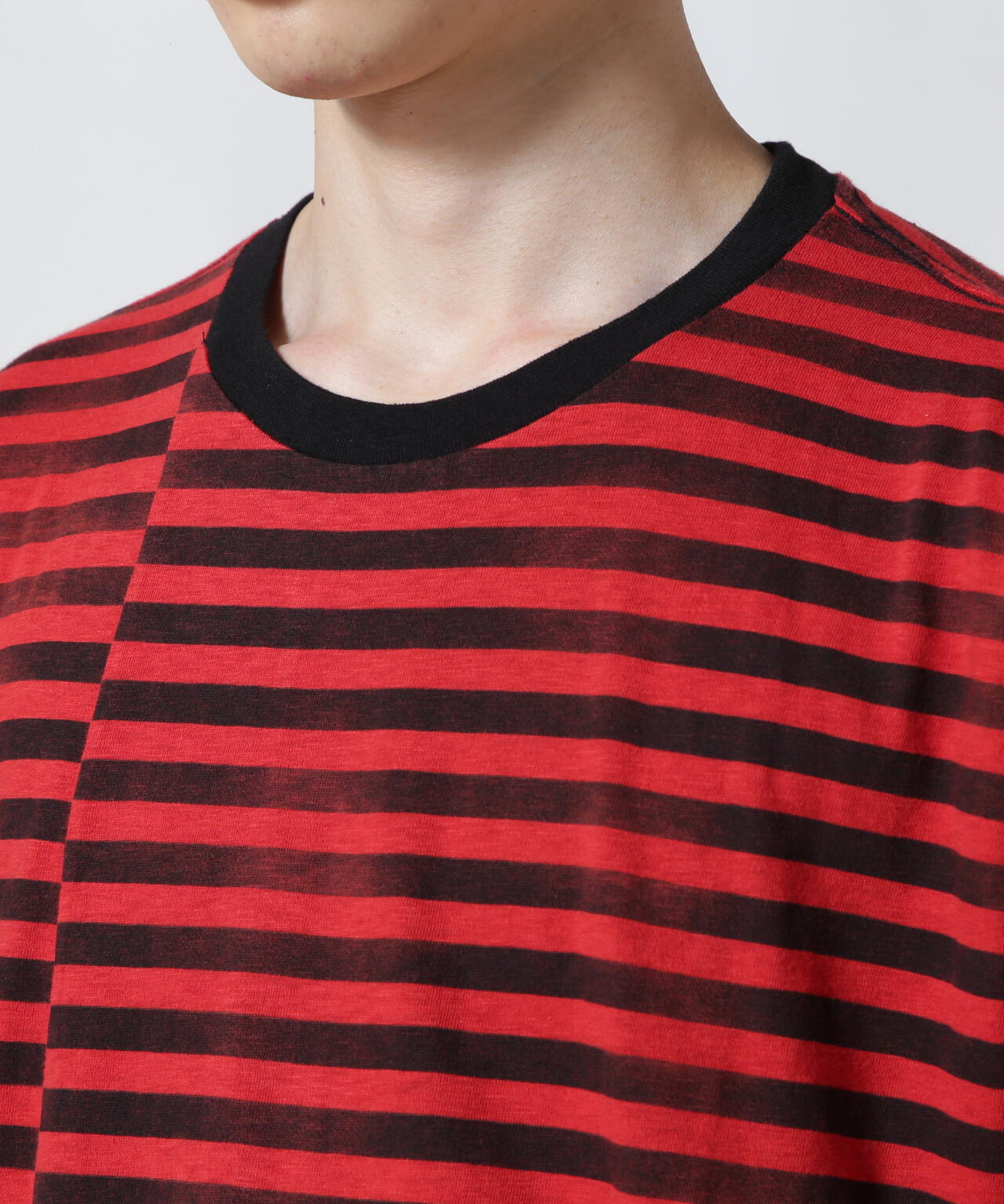 MINEDENIM(マインデニム)Hazy Border Uneven Loose T-SH