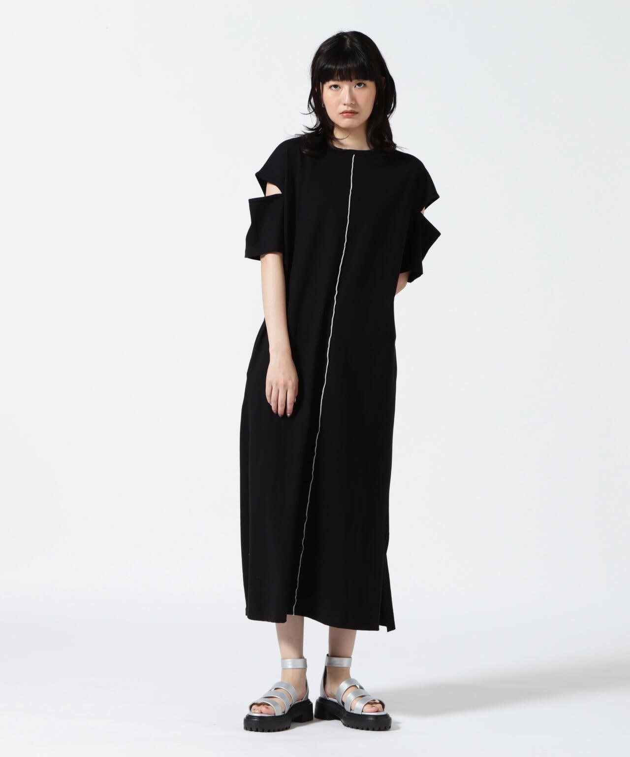 DROIT BELLO(ドロイトベロ) 袖スリットカットソーワンピース