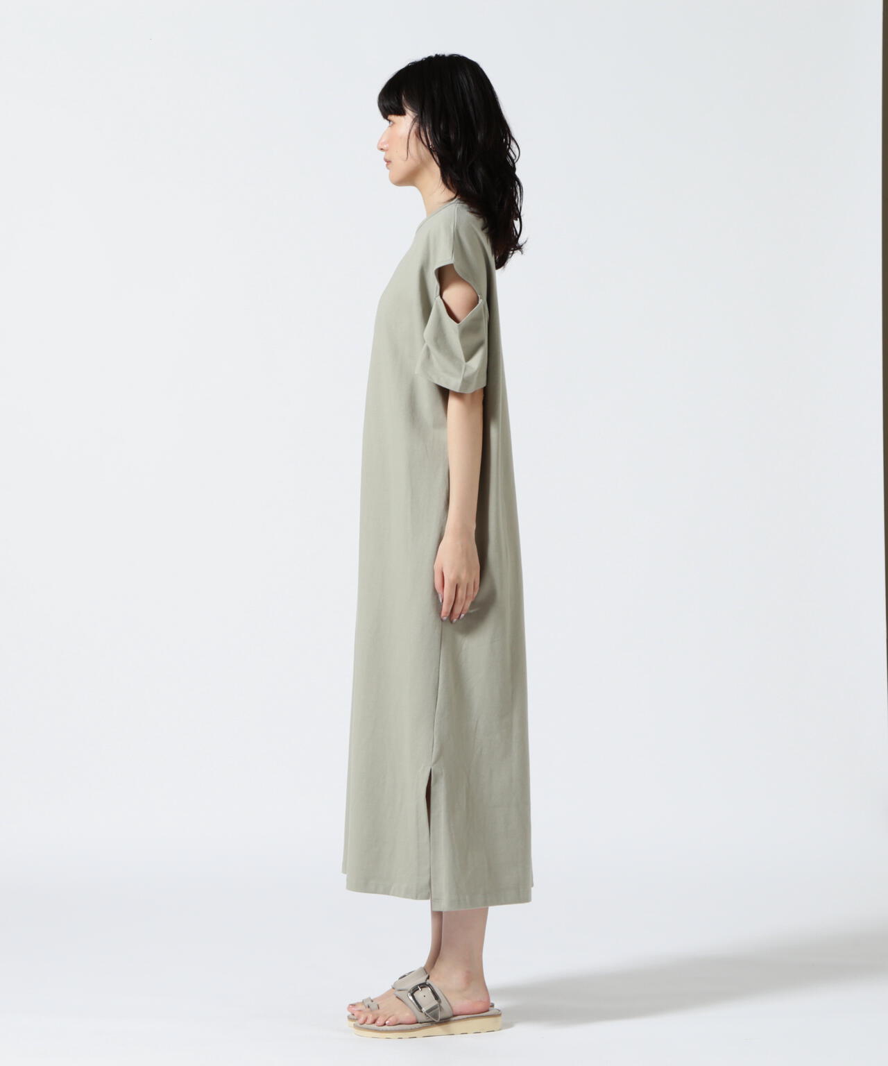 DROIT BELLO(ドロイトベロ) 袖スリットカットソーワンピース