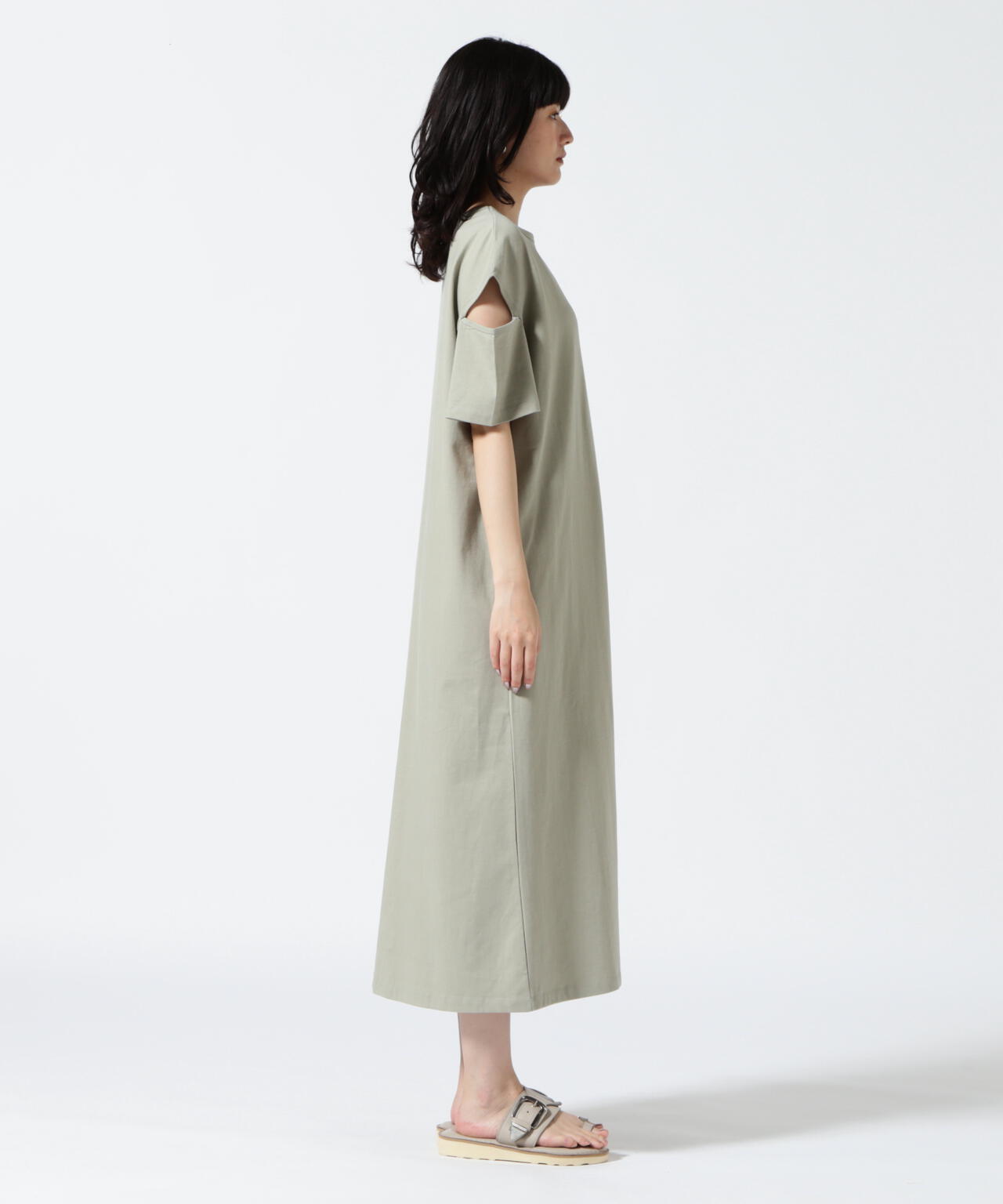 DROIT BELLO(ドロイトベロ) 袖スリットカットソーワンピース