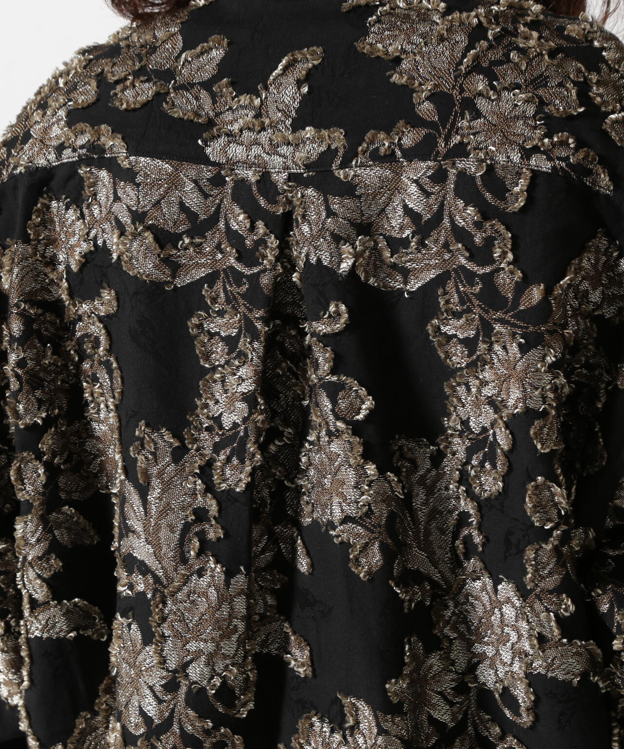 LUSOR(ルーソル)FLOWER CUT JQD SHIRT フラワージャカードシャツ