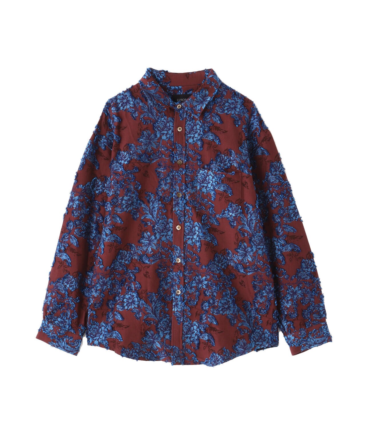LUSOR(ルーソル)FLOWER CUT JQD SHIRT フラワージャカードシャツ