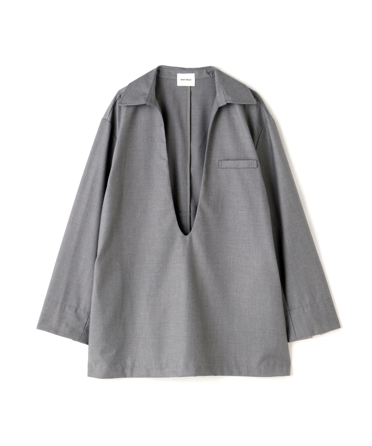 DROIT BELLO(ドロイトベロ)深Vネックスーツライクシャツ