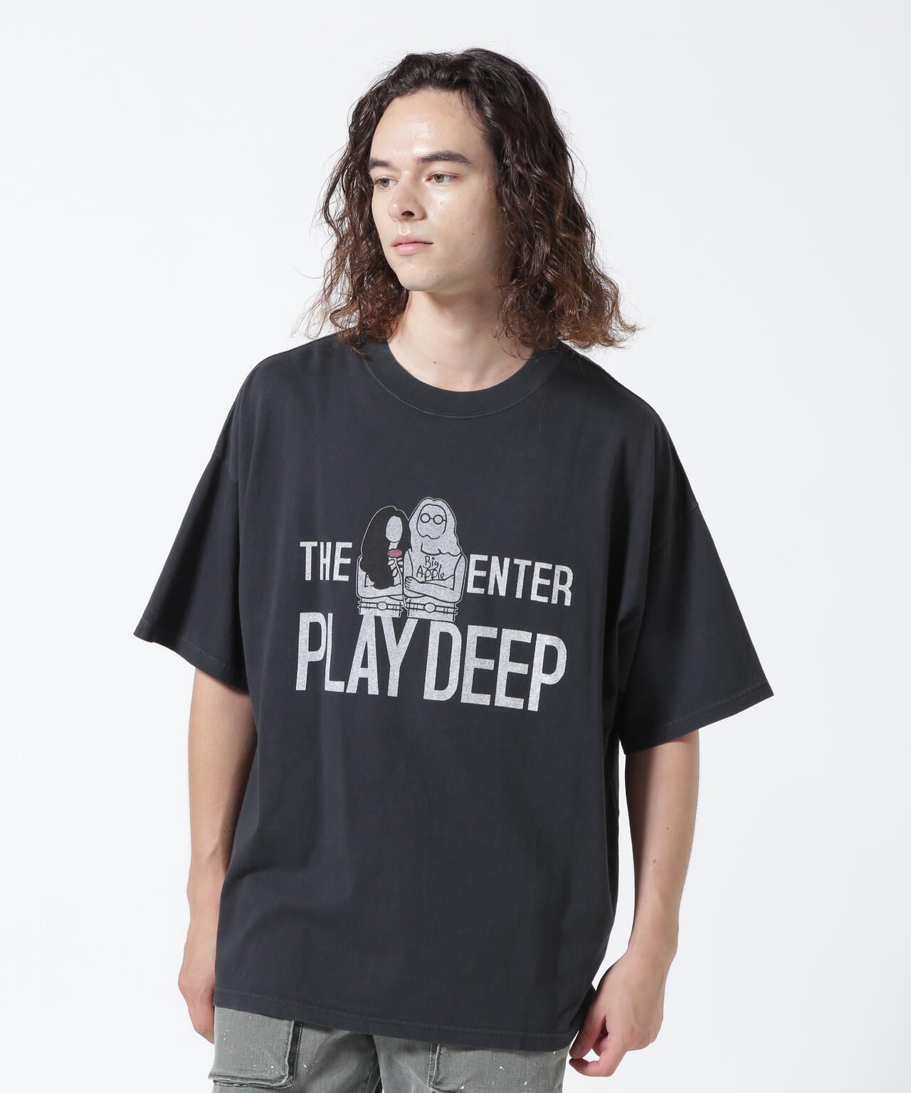 REMI RELIEF / LW加工20/-天竺 別注BIGサイズT(PLAY DEEP)