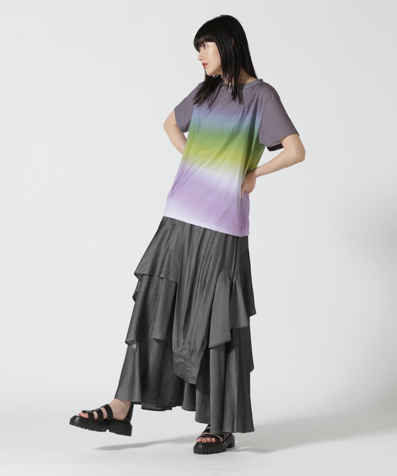 AULA AILA(アウラ アイラ)別注グラデーションTシャツ