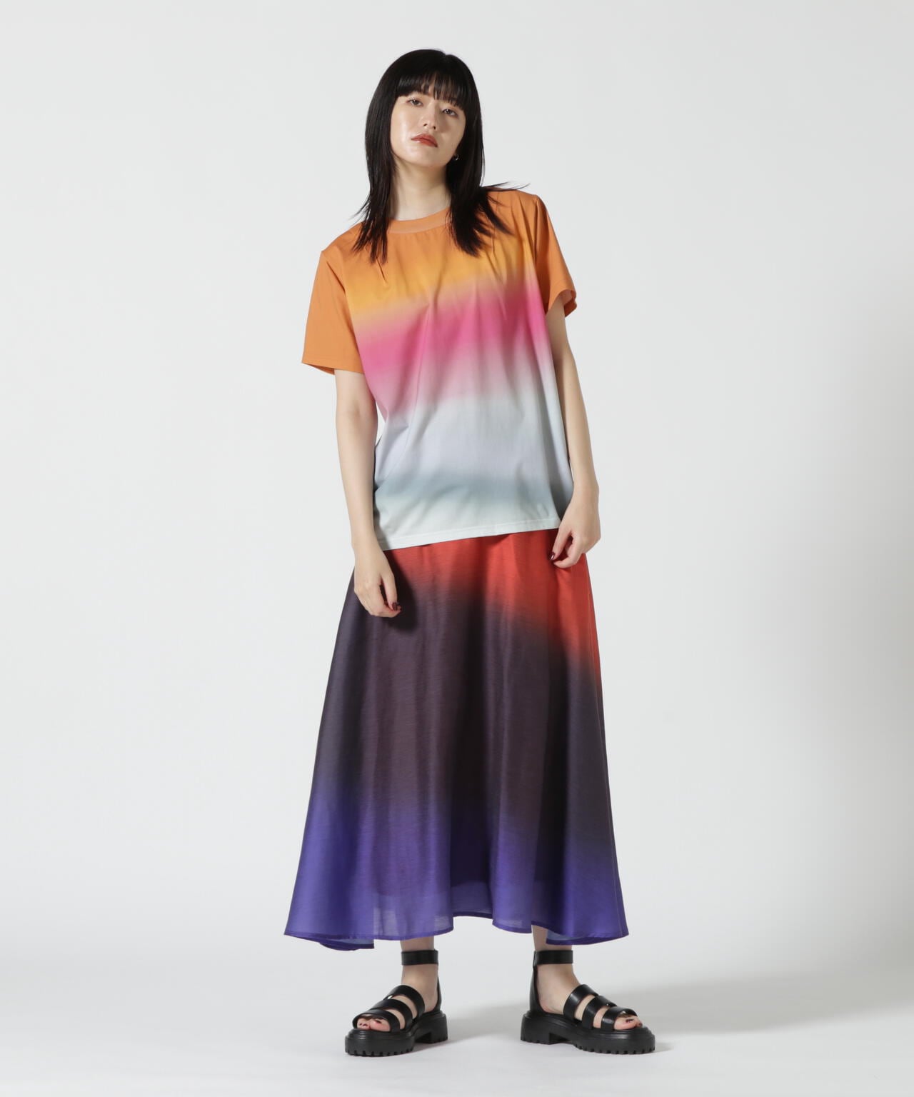 AULA AILA(アウラ アイラ)別注グラデーションTシャツ