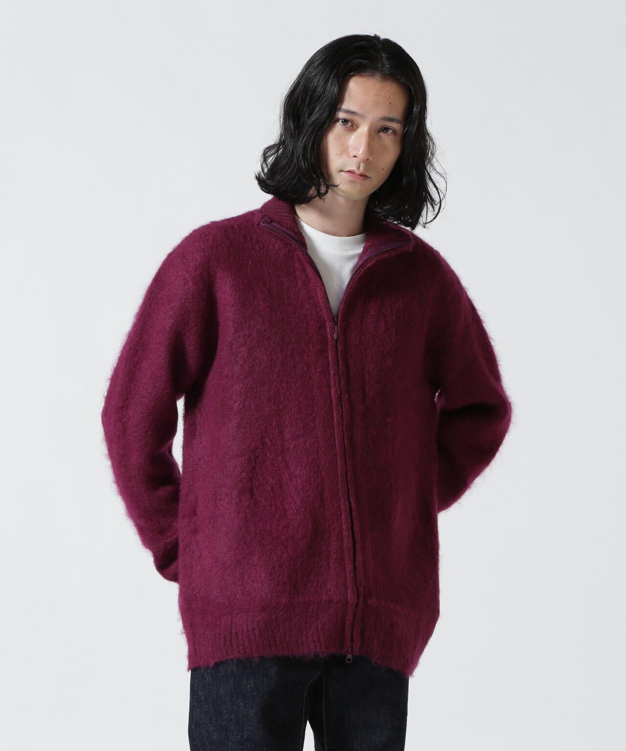 NEEDLES(ニードルズ) ZIPPED MOHAIR CARDIGAN - SOLID