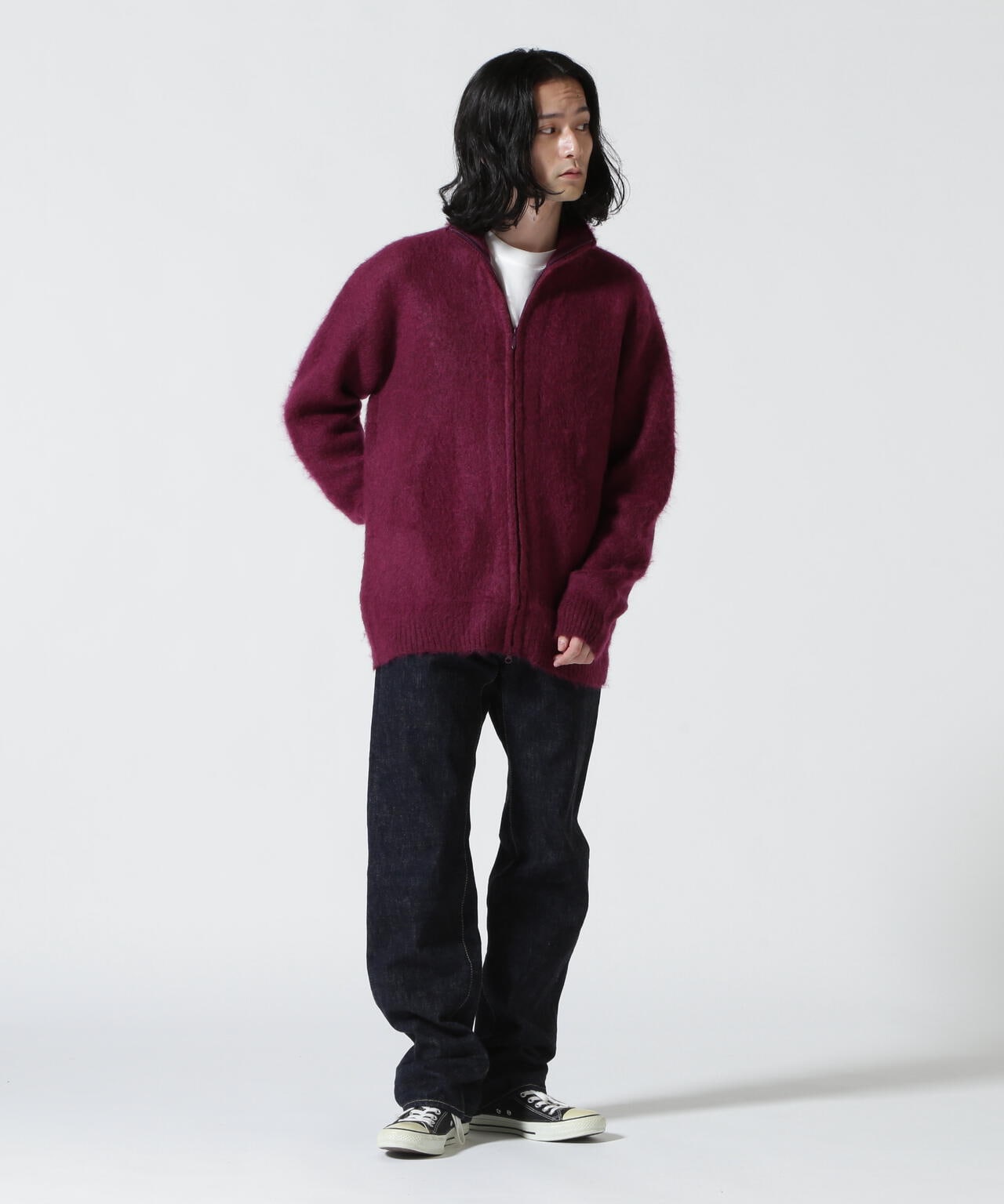NEEDLES(ニードルズ) ZIPPED MOHAIR CARDIGAN - SOLID