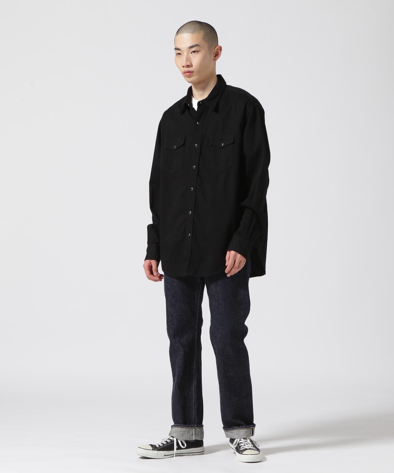 MINEDENIM(マインデニム)Denim Loose Western SH