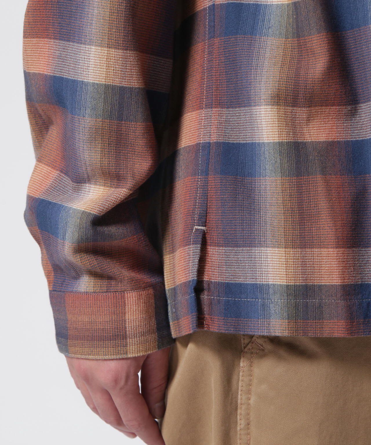 MINEDENIM(マインデニム)TWN Check Open Collar L/S SH