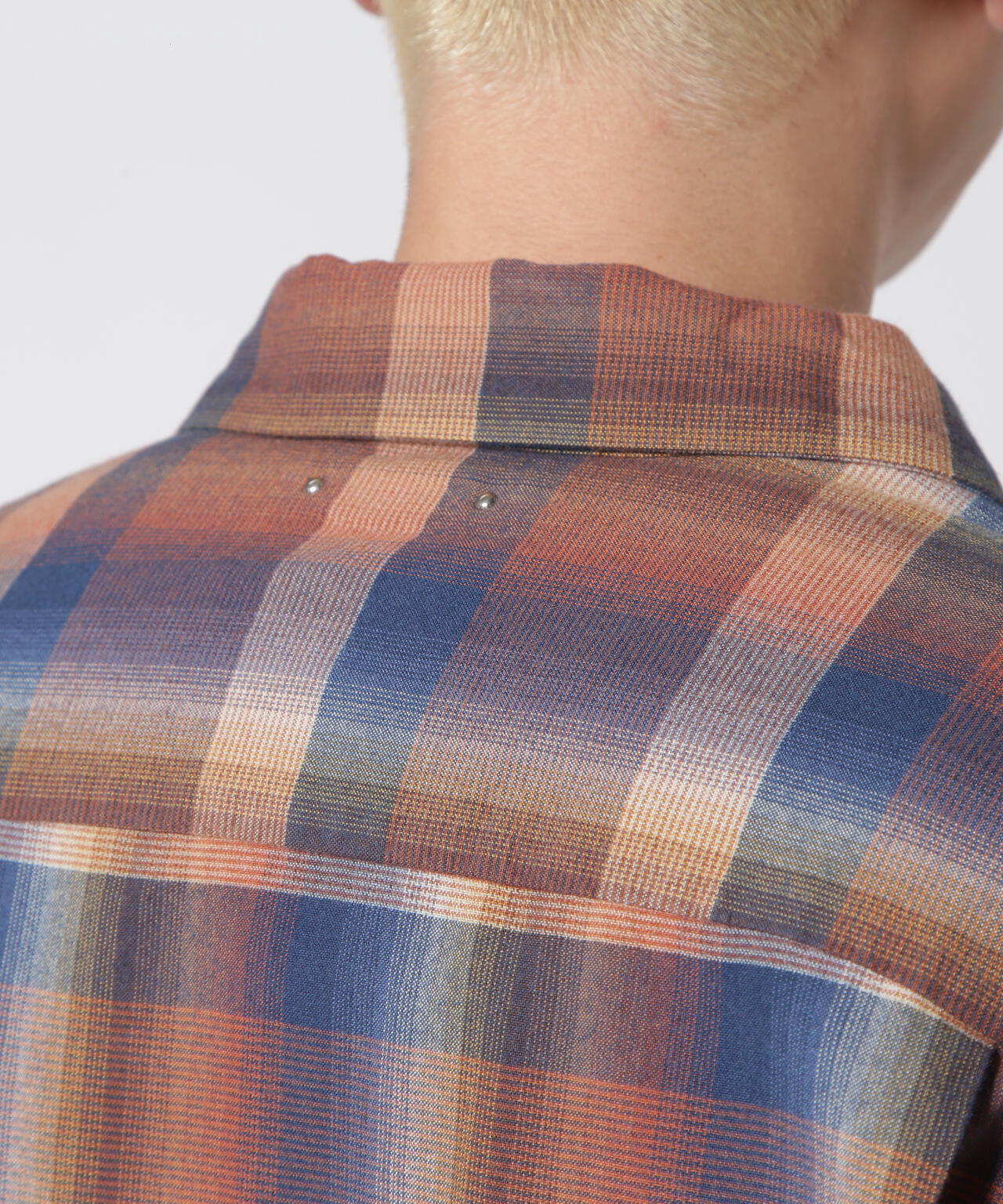 MINEDENIM(マインデニム)TWN Check Open Collar L/S SH