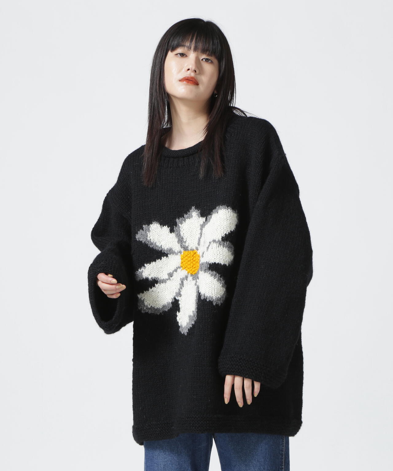 MacMahon Knitting Mills/マクマホンニッティングミルズ Roll Neck Knit-Flower