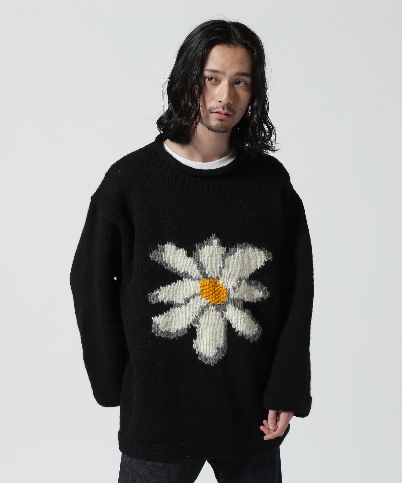 MacMahon Knitting Mills/マクマホンニッティングミルズ Roll Neck Knit-Flower