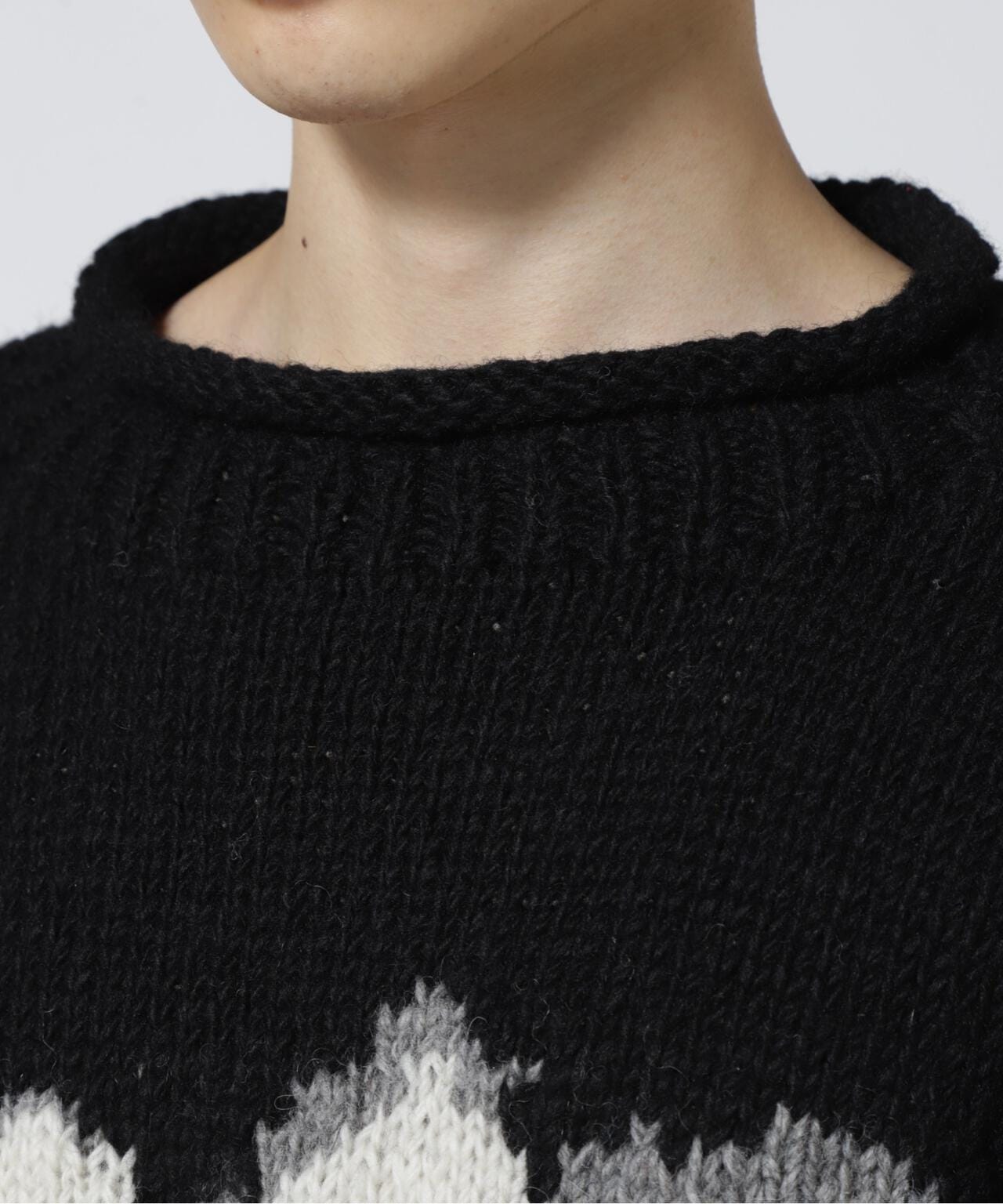 MacMahon Knitting Mills/マクマホンニッティングミルズ Roll Neck Knit-Flower