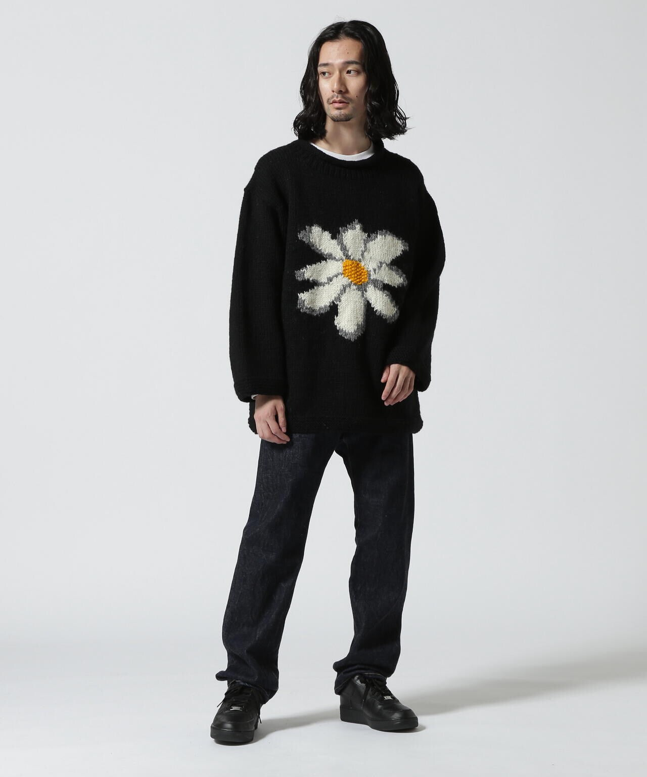 MacMahon Knitting Mills/マクマホンニッティングミルズ Roll Neck Knit-Flower
