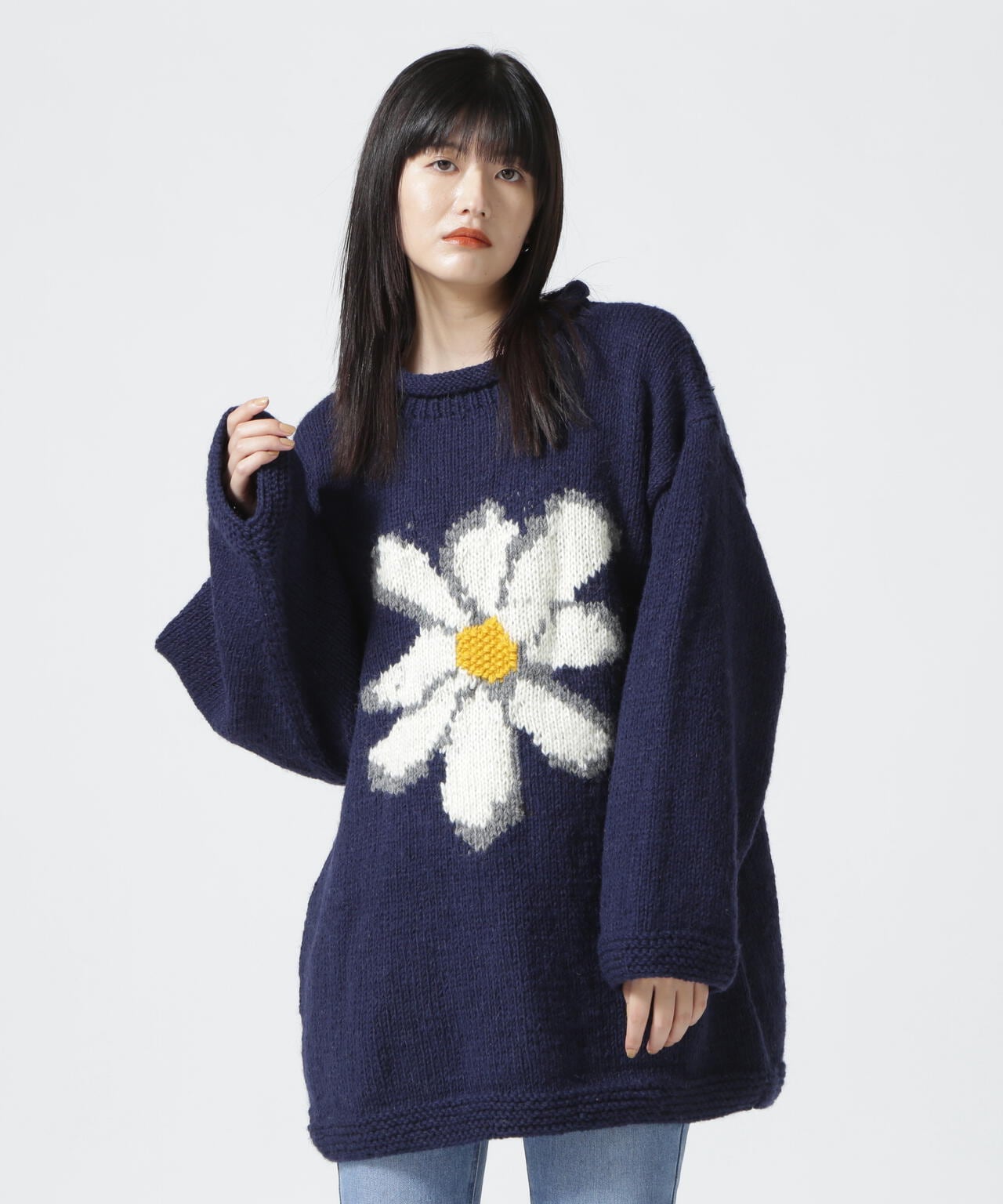 MacMahon Knitting Mills/マクマホンニッティングミルズ Roll Neck Knit-Flower