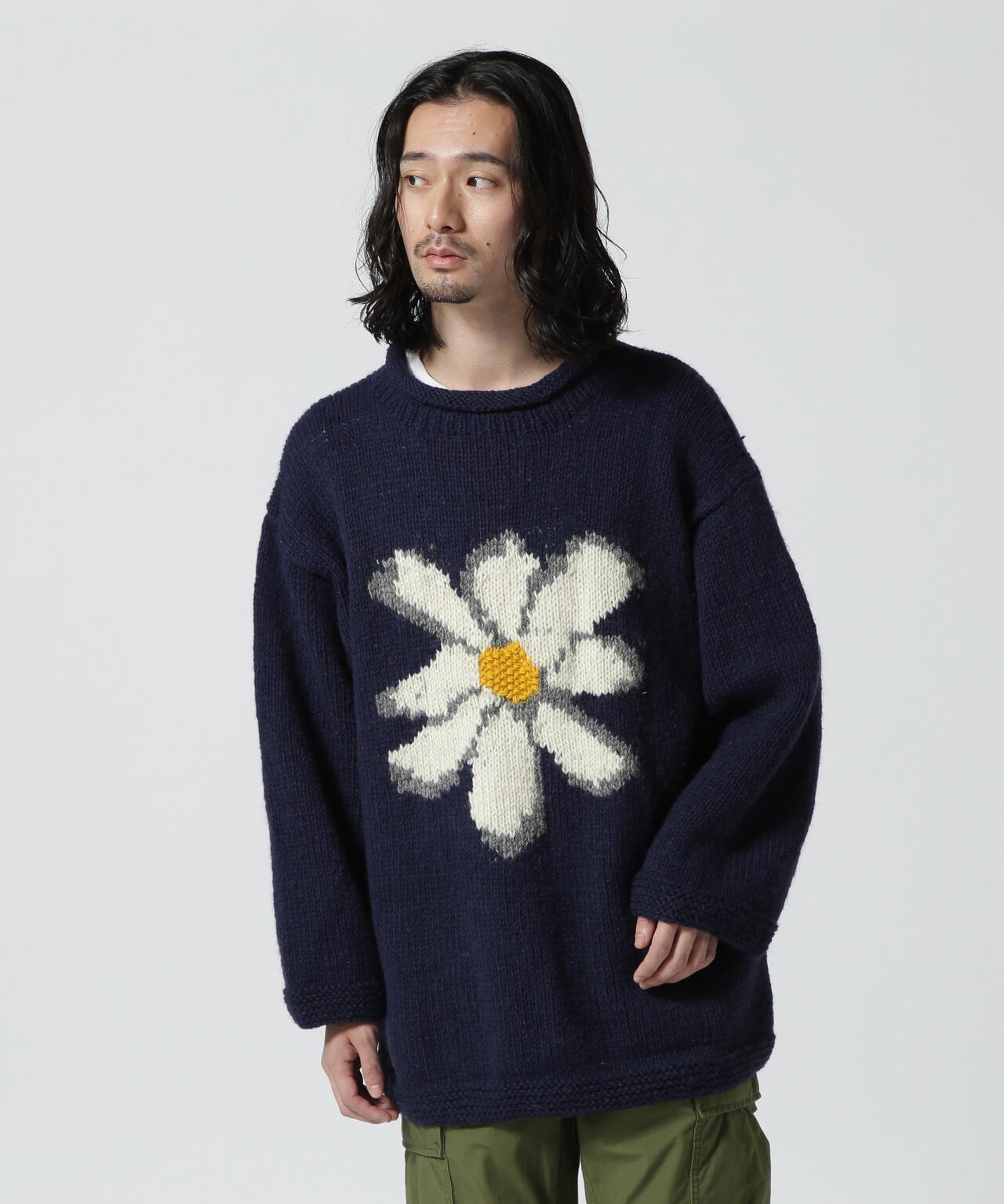 MacMahon Knitting Mills/マクマホンニッティングミルズ Roll Neck Knit-Flower