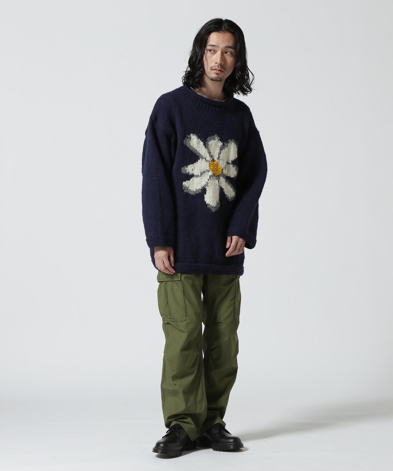 MacMahon Knitting Mills/マクマホンニッティングミルズ Roll Neck Knit-Flower