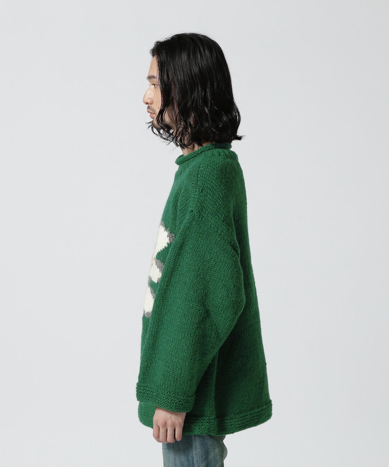 MacMahon Knitting Mills/マクマホンニッティングミルズ Roll Neck Knit-Flower