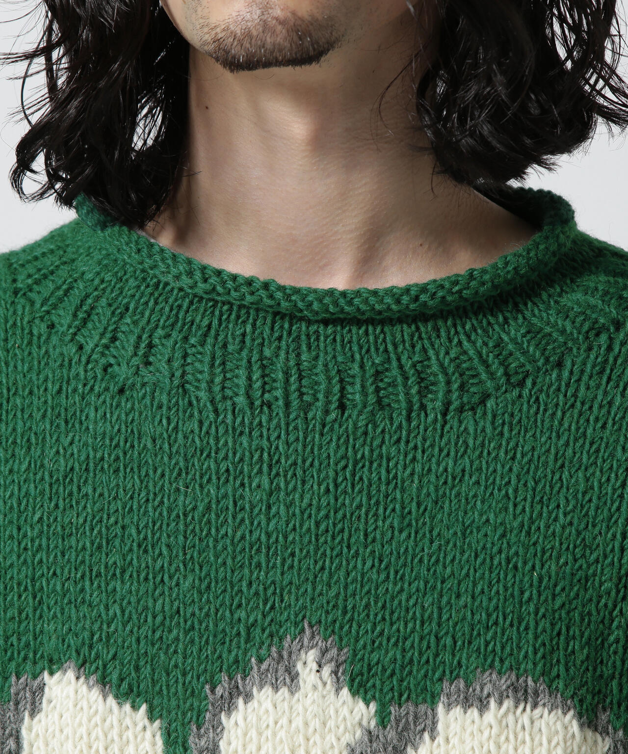 MacMahon Knitting Mills/マクマホンニッティングミルズ Roll Neck Knit-Flower