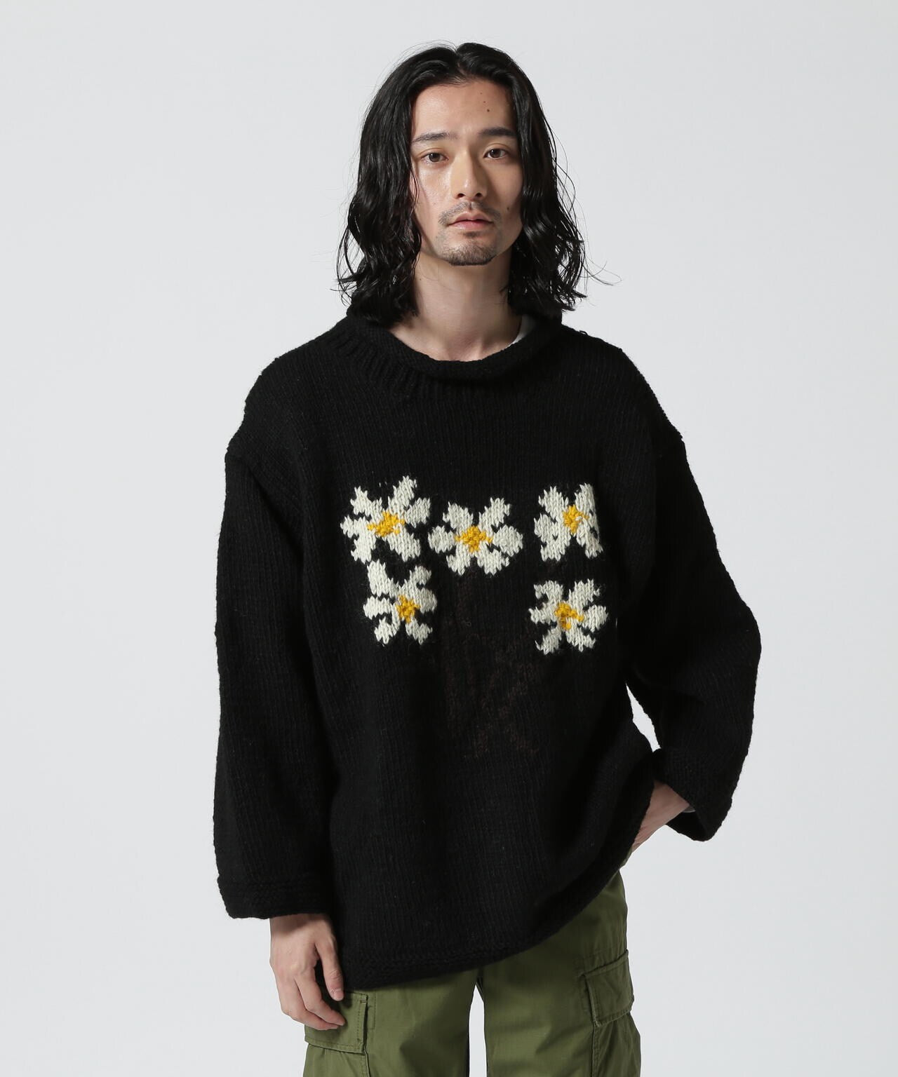 MacMahon Knitting Mills / Roll Neck Knit-5 Flower