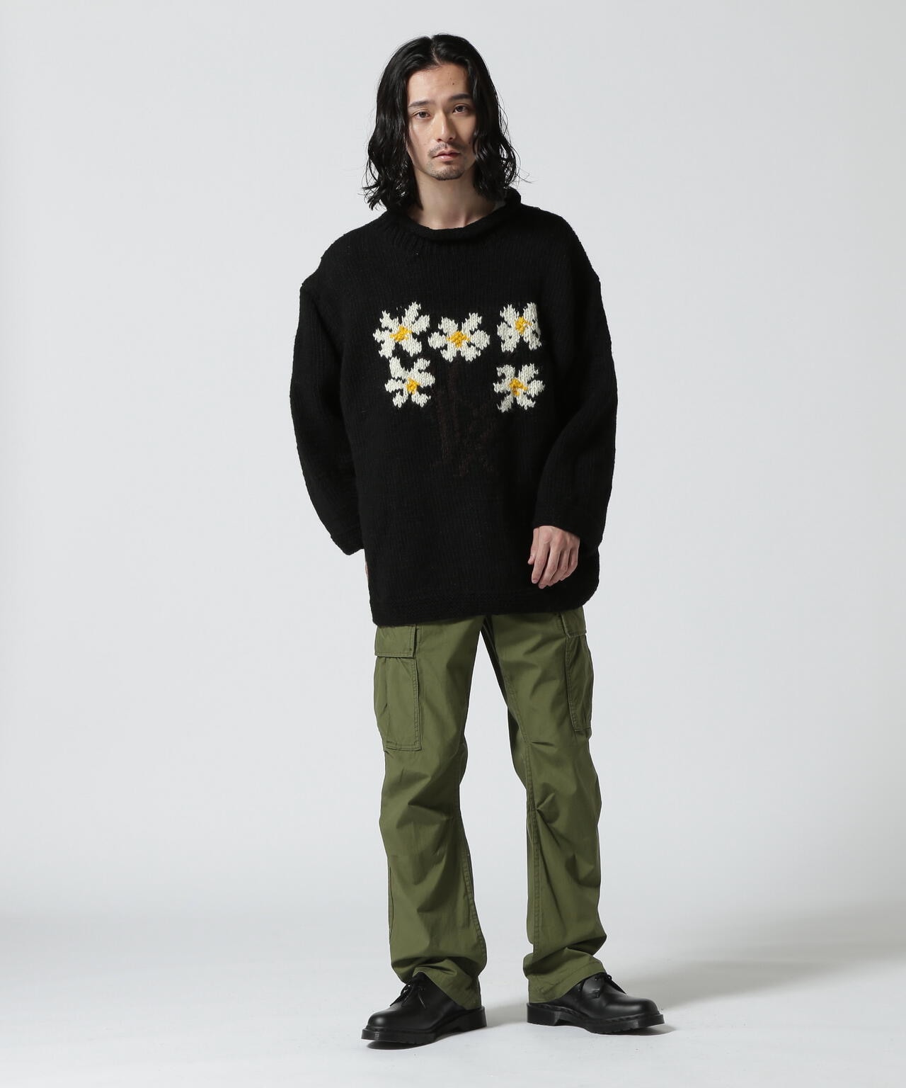 MacMahon Knitting Mills / Roll Neck Knit-5 Flower