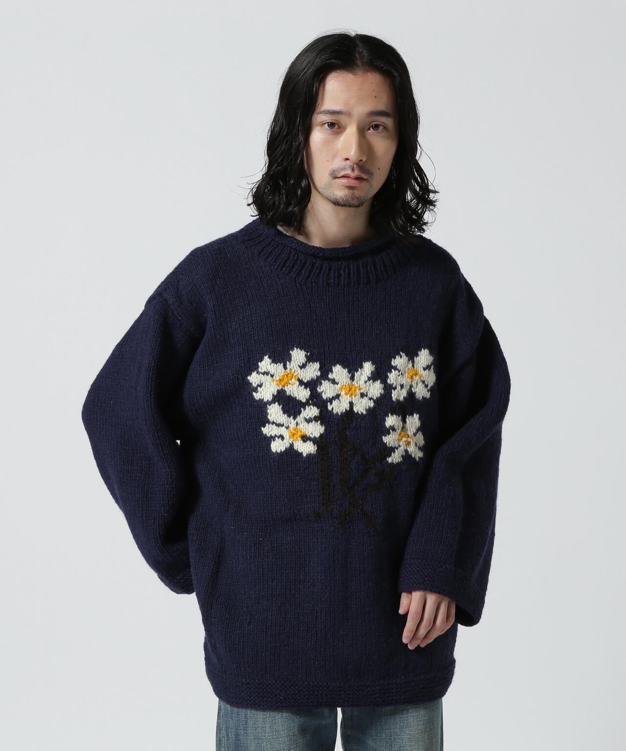 MacMahon Knitting Mills / Roll Neck Knit-5 Flower