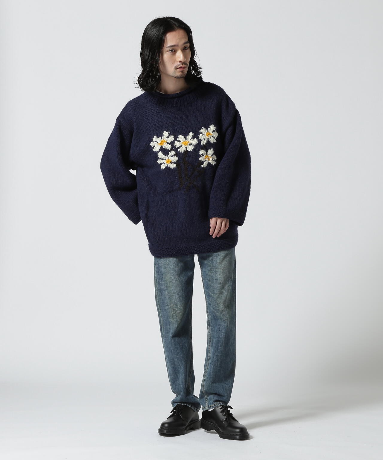 MacMahon Knitting Mills / Roll Neck Knit-5 Flower