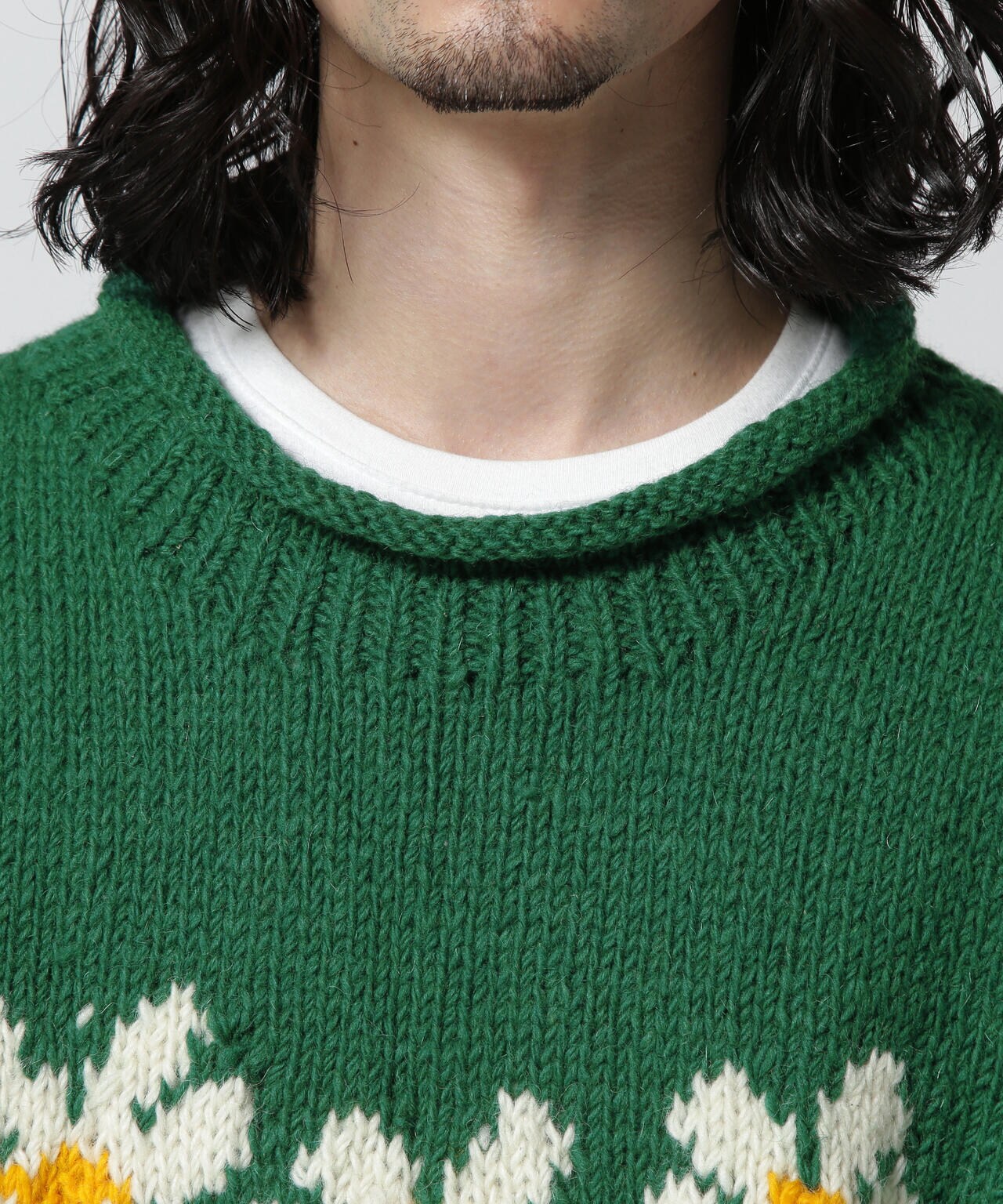 MacMahon Knitting Mills / Roll Neck Knit-5 Flower