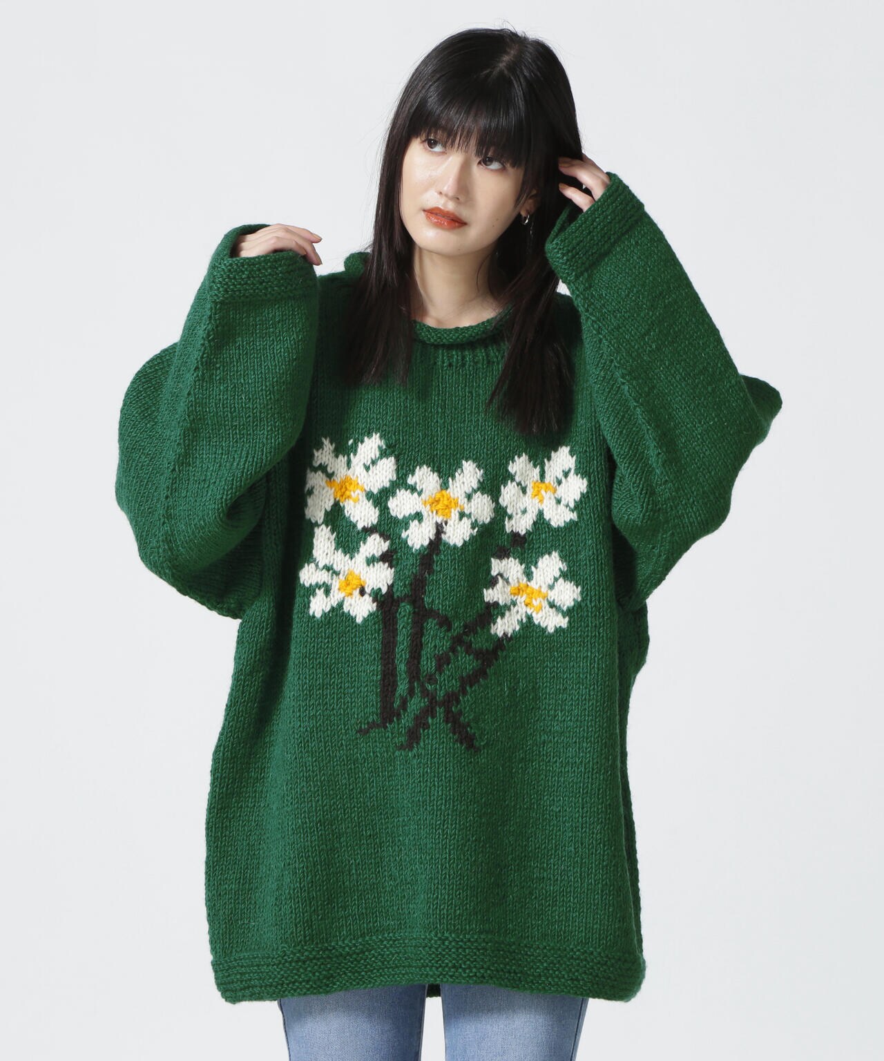 MacMahon Knitting Mills / Roll Neck Knit-5 Flower