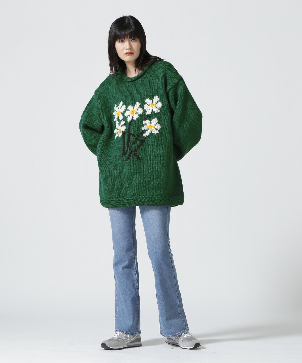 MacMahon Knitting Mills / Roll Neck Knit-5 Flower