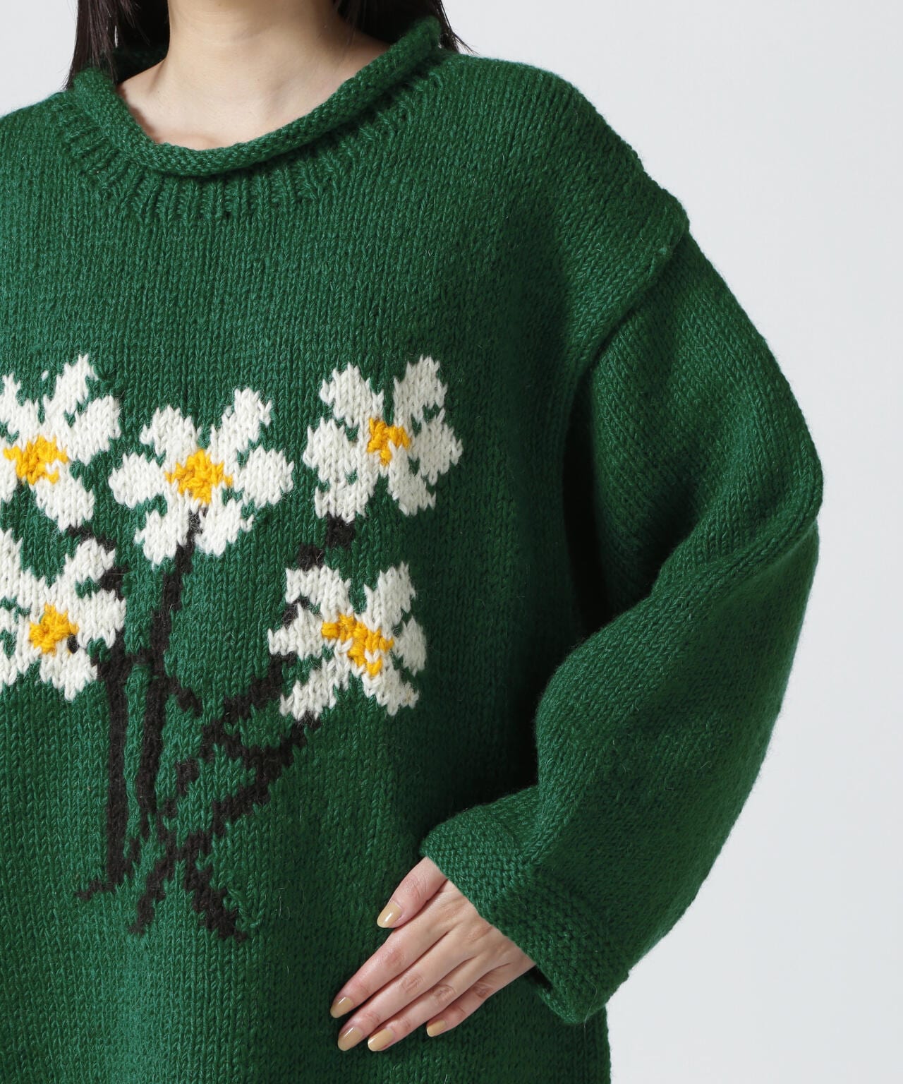 MacMahon Knitting Mills / Roll Neck Knit-5 Flower