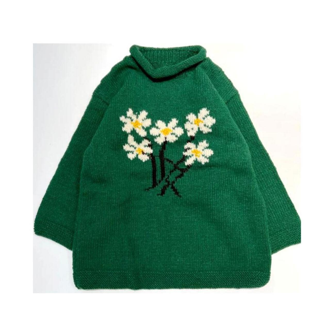 MacMahon Knitting Mills / Roll Neck Knit-5 Flower
