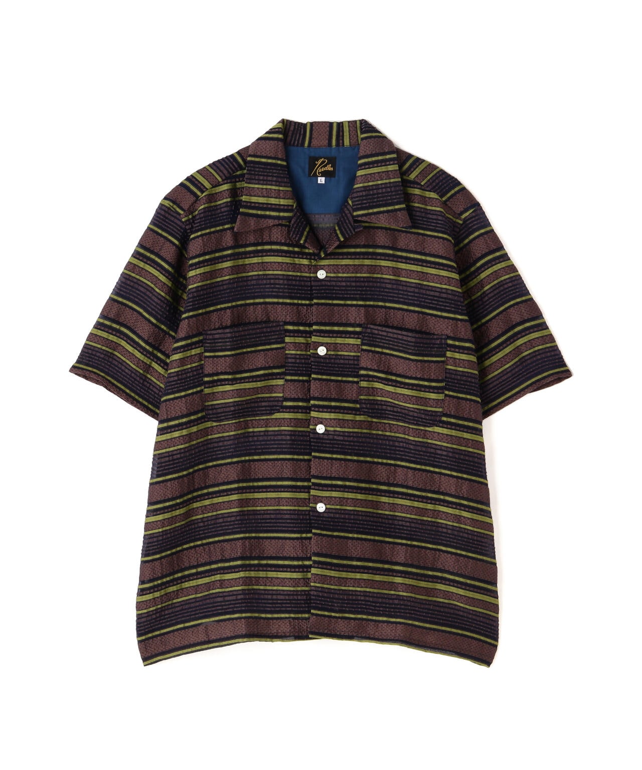 NEEDLES(ニードルズ)S/S ONE-UP SHIRT - PE/CU/N/C/R CHIFFON STRIPE JQ.