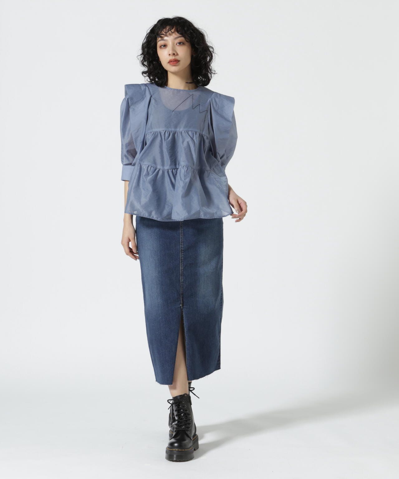 RUMCHE(ラムシェ) 別注Stitch Gatherd Tops