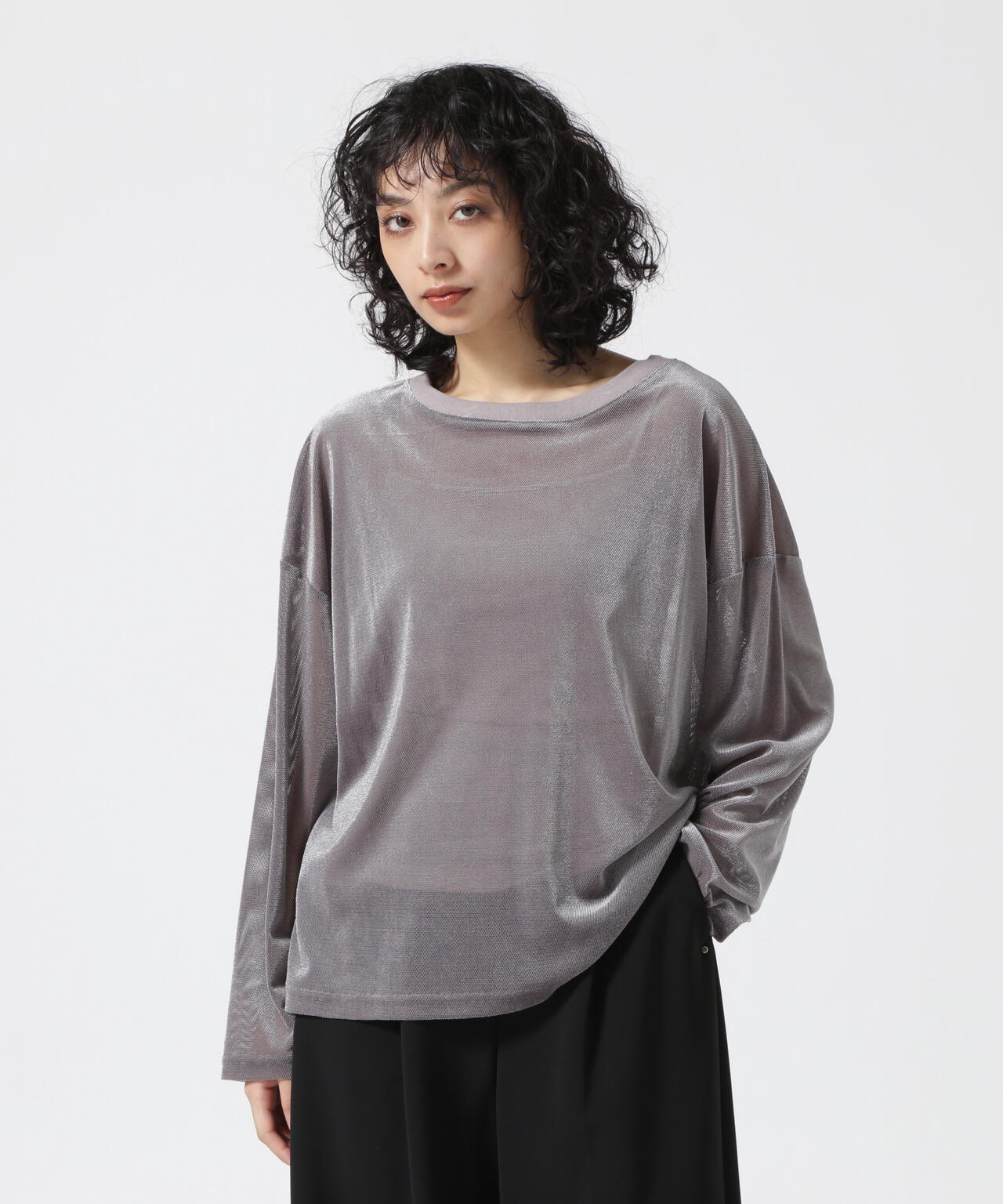 DROIT BELLO(ドロイトベロ)ベロアメッシュプルオーバー