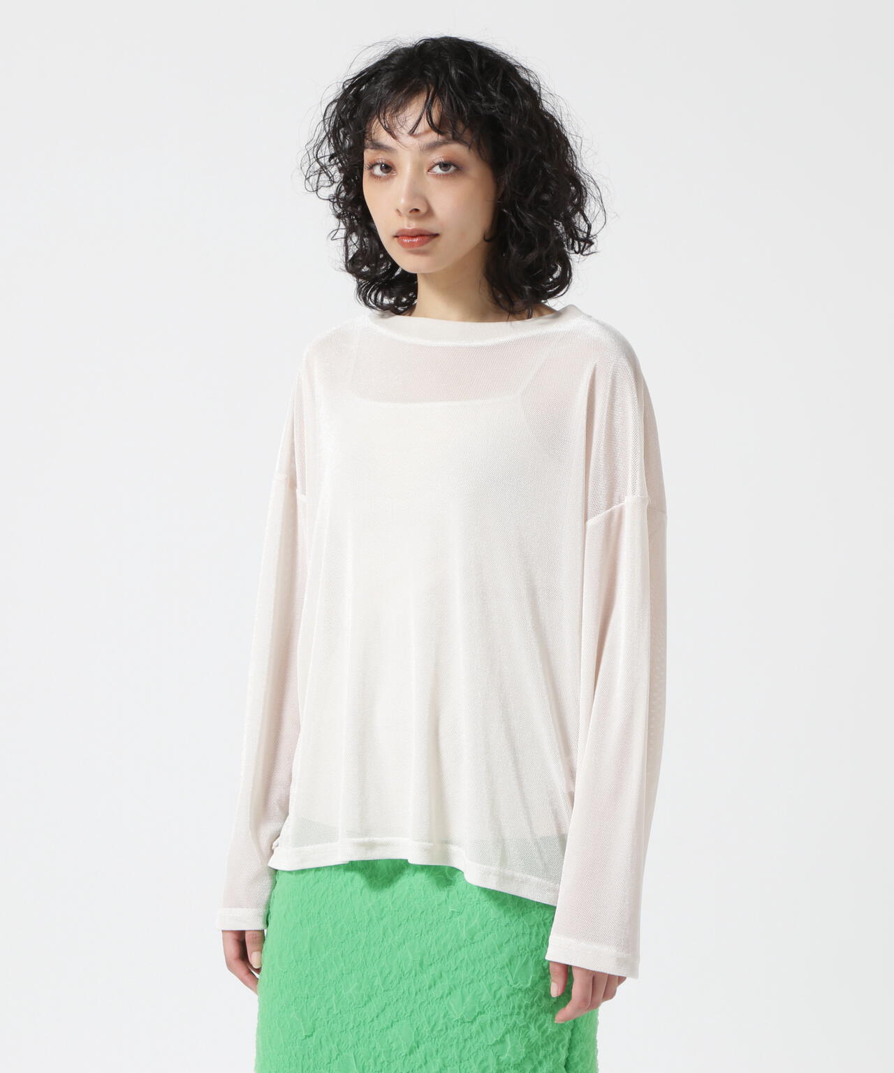 DROIT BELLO(ドロイトベロ)ベロアメッシュプルオーバー