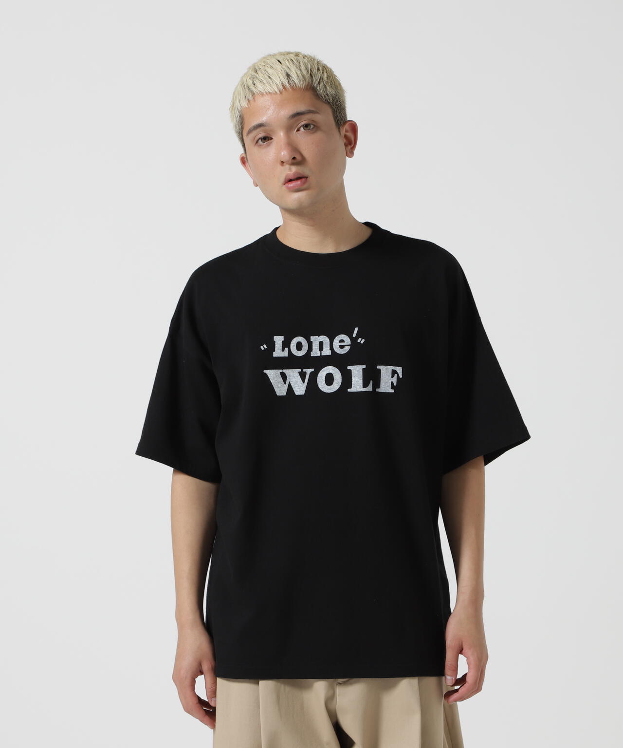 REMI RELIEF(レミレリーフ) 別注LW加工20/-天竺BIGサイズT(LONE WOLF)