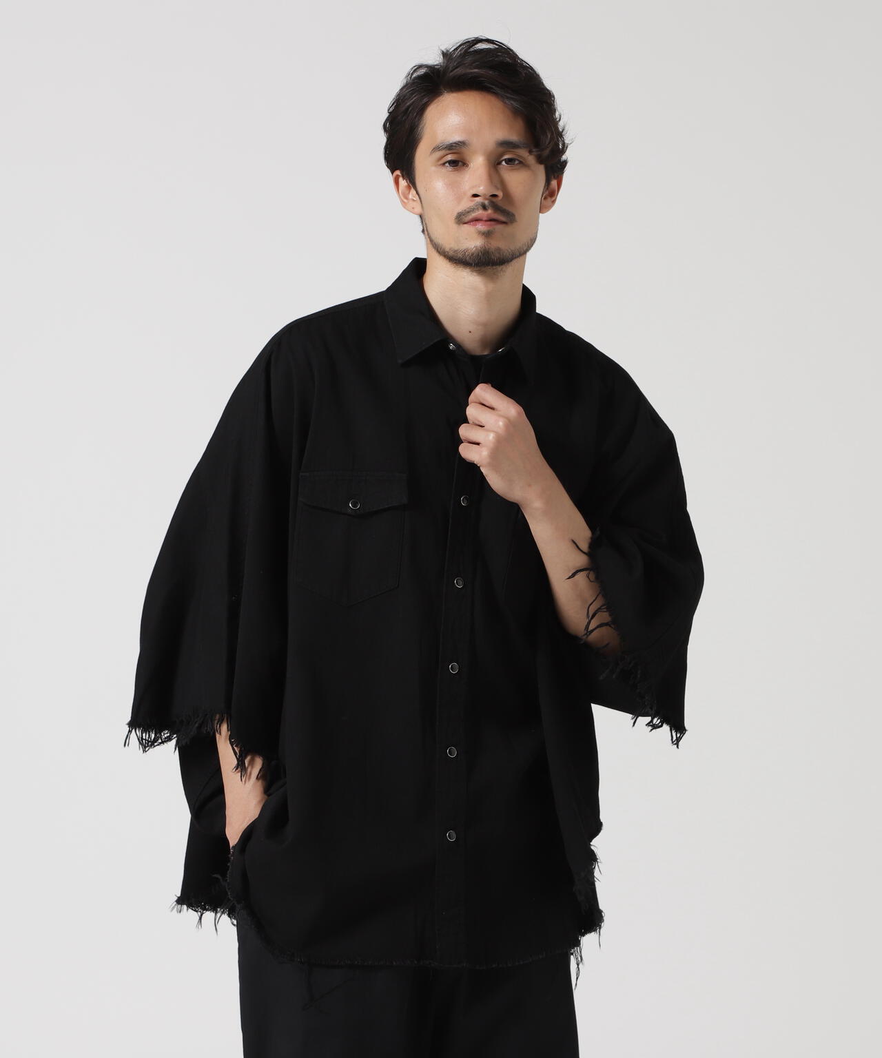 MINEDENIM(マインデニム)Square Big Denim Western SH