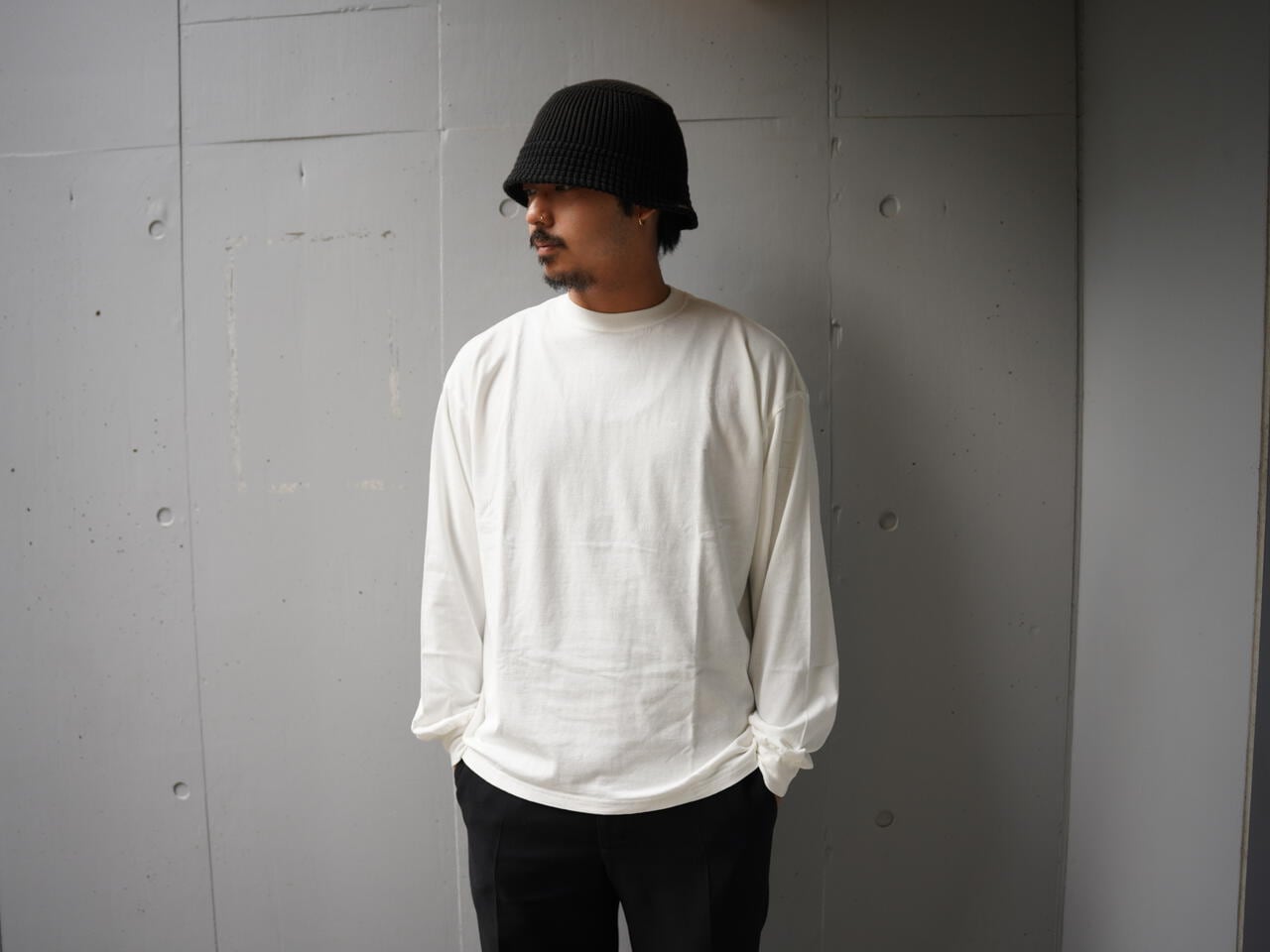 REMI RELIEF(レミレリーフ) 別注LW加工20/-天竺BIGサイズロンT(刺繍:虎)