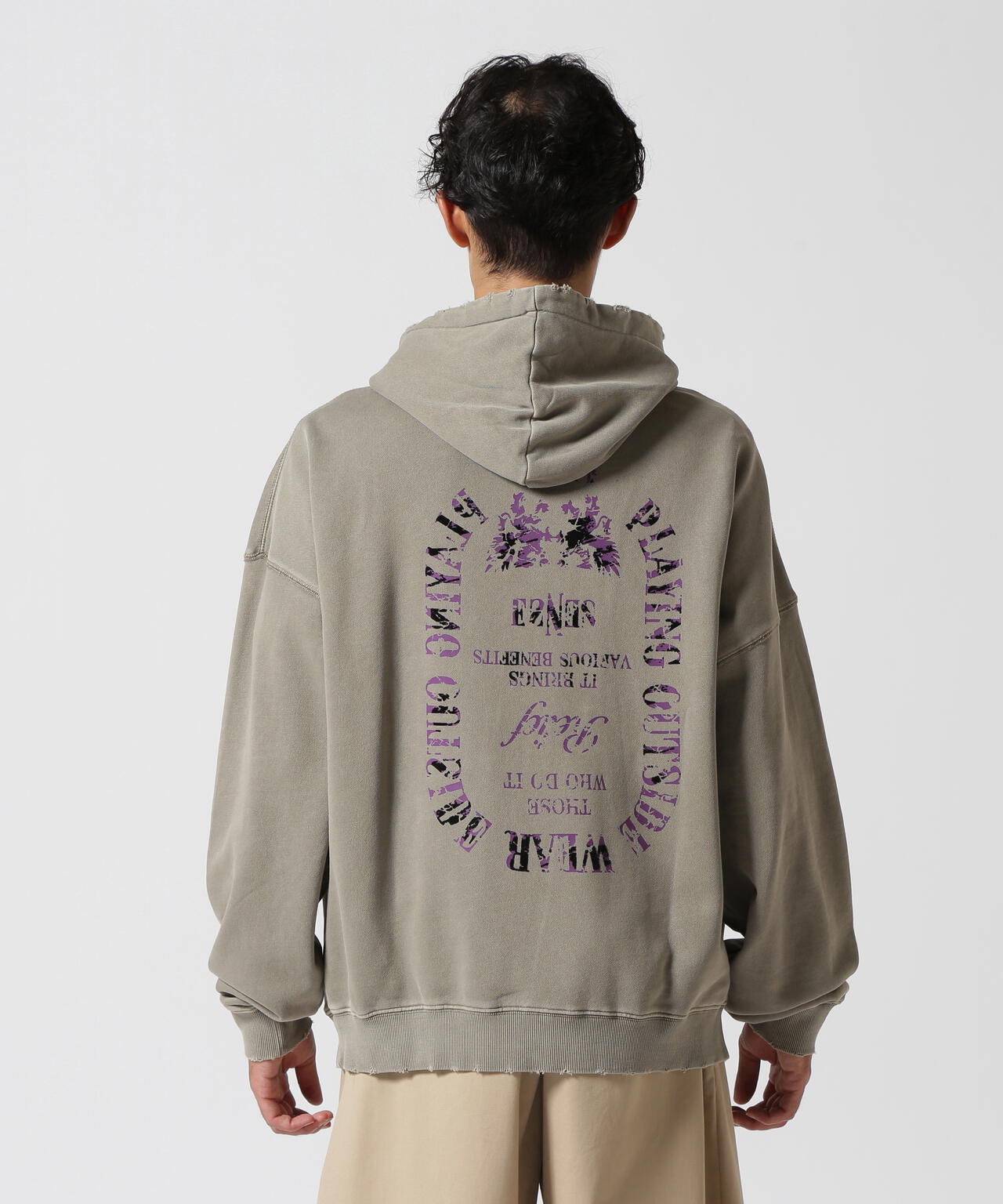 LUSOR(ルーソル)PIGMENT SWEAT HOODIE EMBLEM