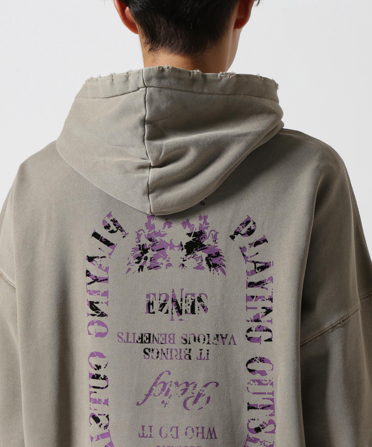 LUSOR(ルーソル)PIGMENT SWEAT HOODIE EMBLEM