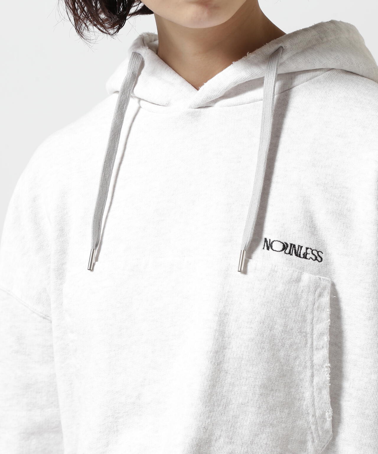 NOUNLESS(ナウンレス)SHORT HOODIE TOPS