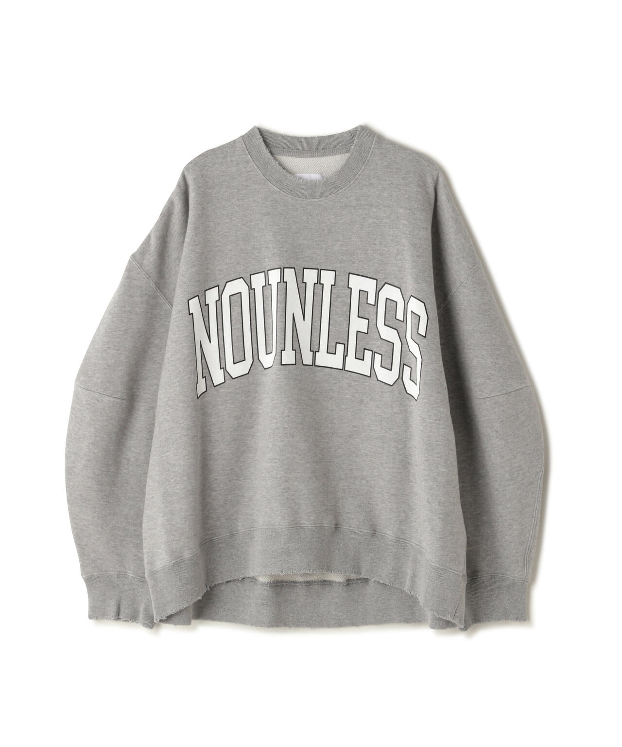 NOUNLESS(ナウンレス)別注COLLEGE LOGO OVER SWEAT