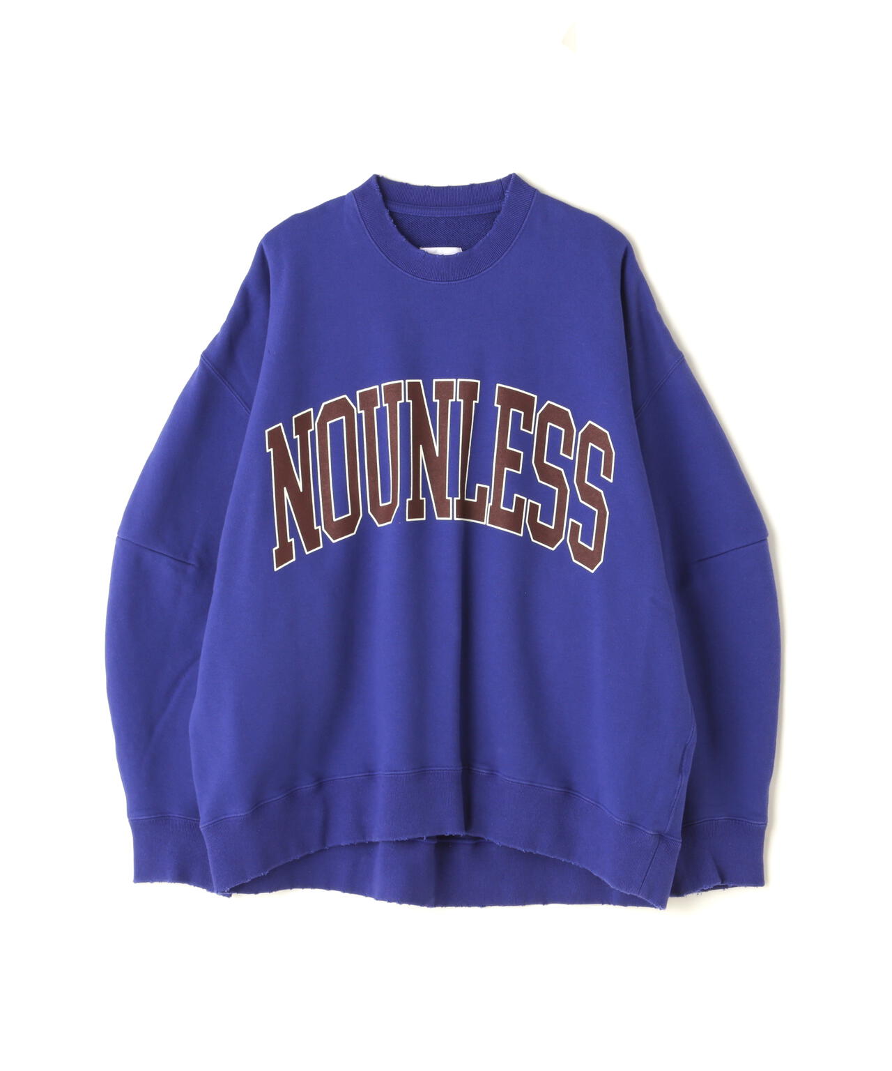 NOUNLESS(ナウンレス)別注COLLEGE LOGO OVER SWEAT