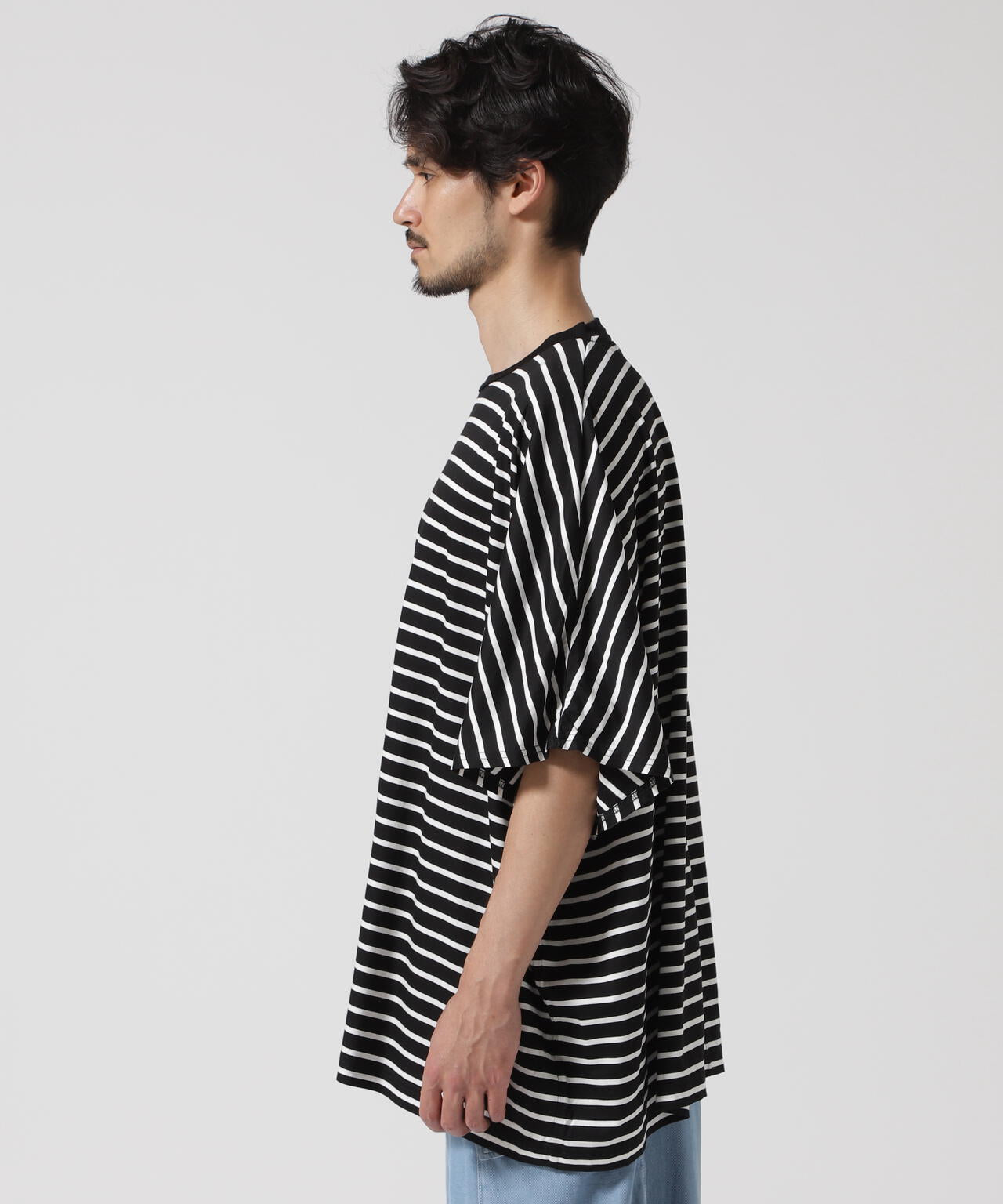 MINEDENIM(マインデニム)Square Big Border T-SH